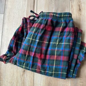 L.L. Bean pajama bottoms  — Green, Red & Blue XS